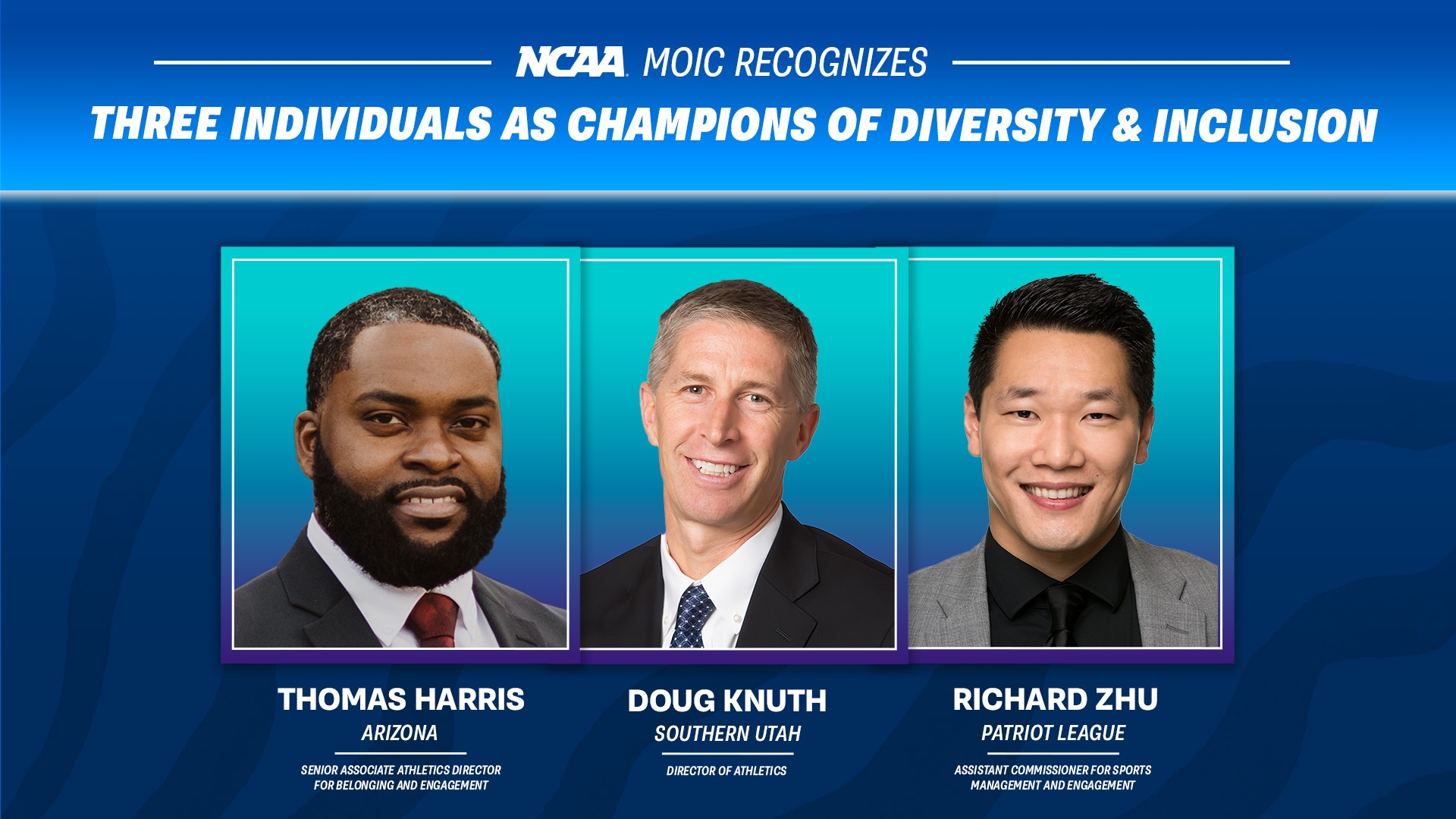 NCAA office of inclusion, MOIC honor 3 as Champions of Diversity and Inclusion