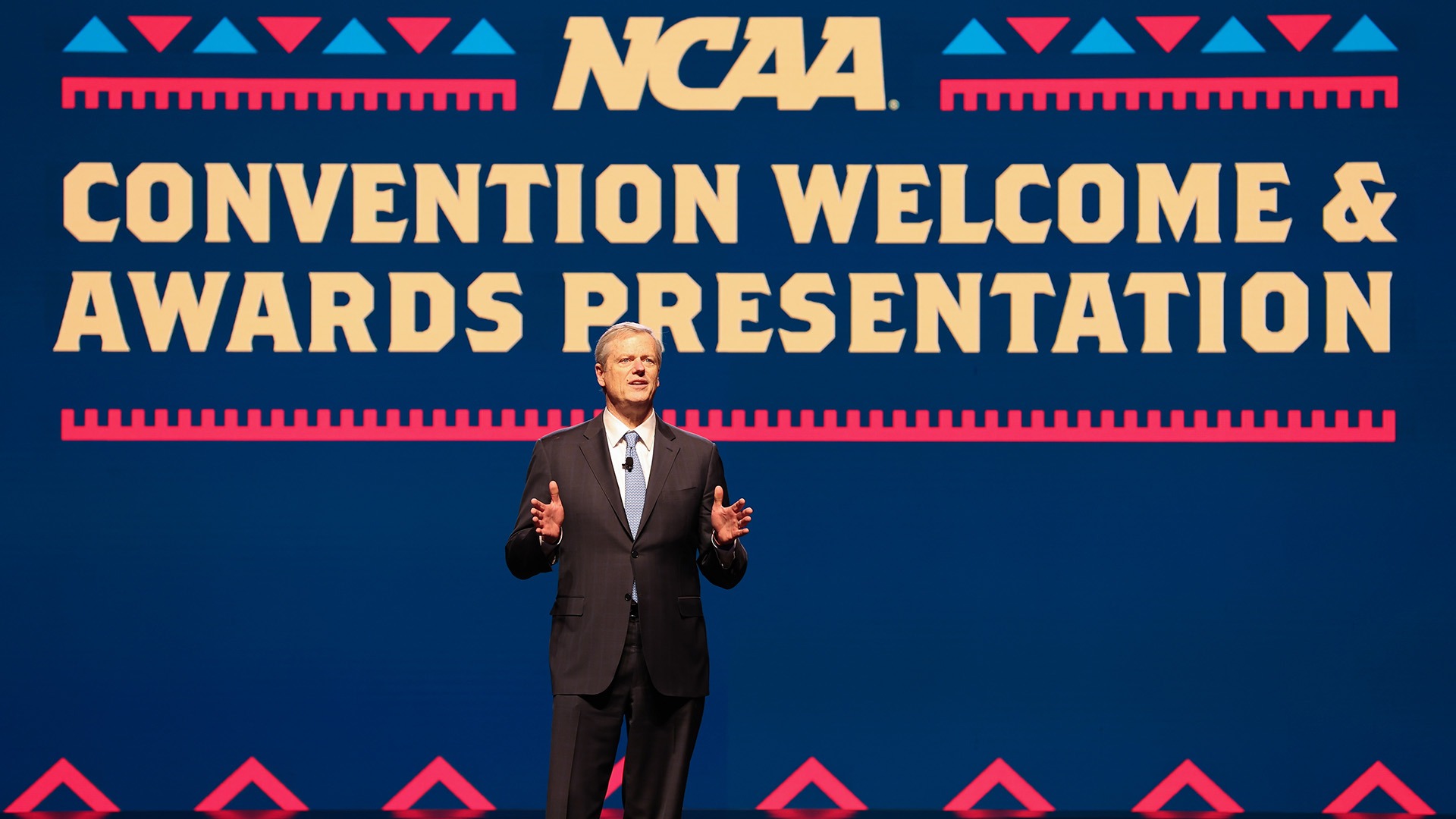 NCAA President Charlie Baker points to progress, future action in first State of College Sports address