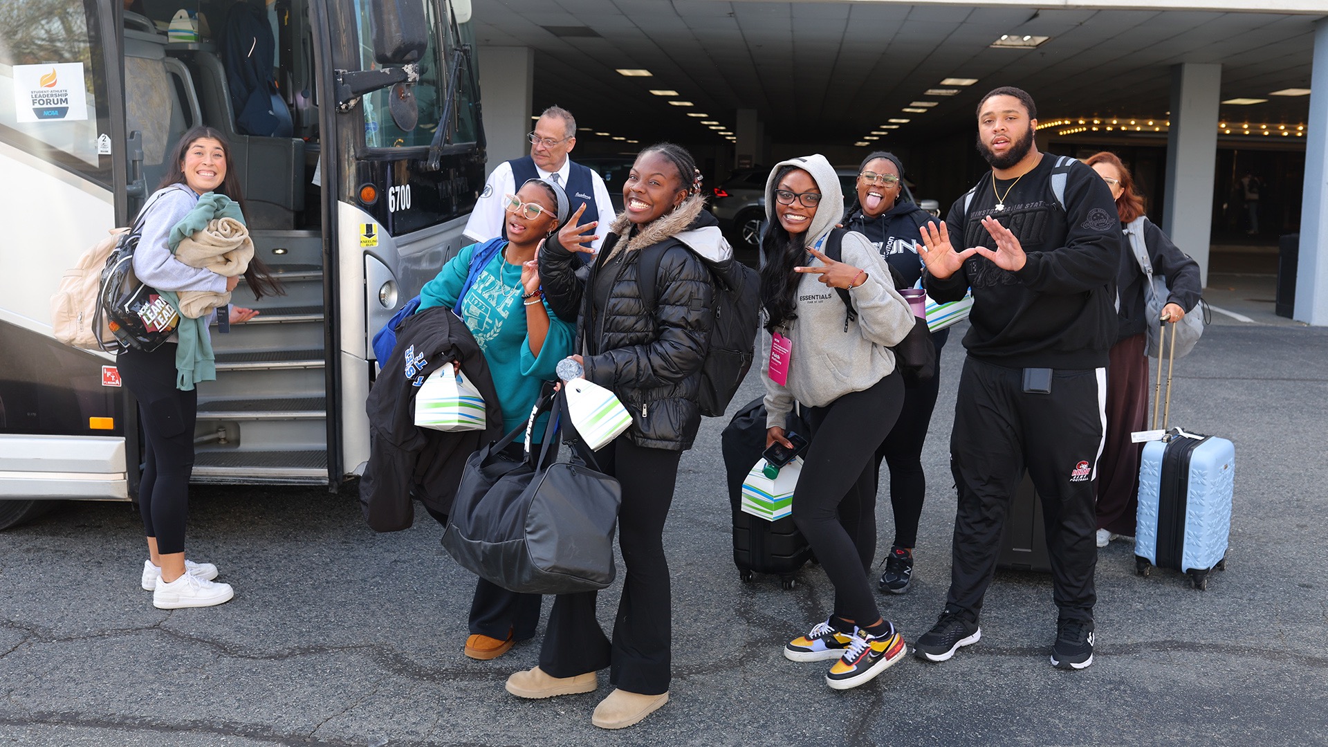 Student-athletes leave the leadership forum with new friendships and smiles on their faces.