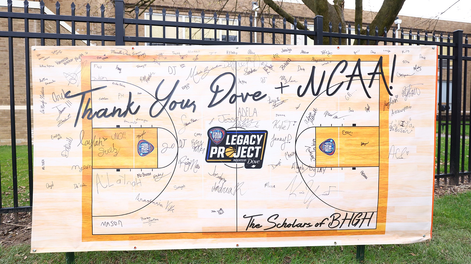 NCAA, Greater Cleveland Sports Commission and Mid-American Conference unveil court for Women’s Final Four Legacy Project presented by Dove