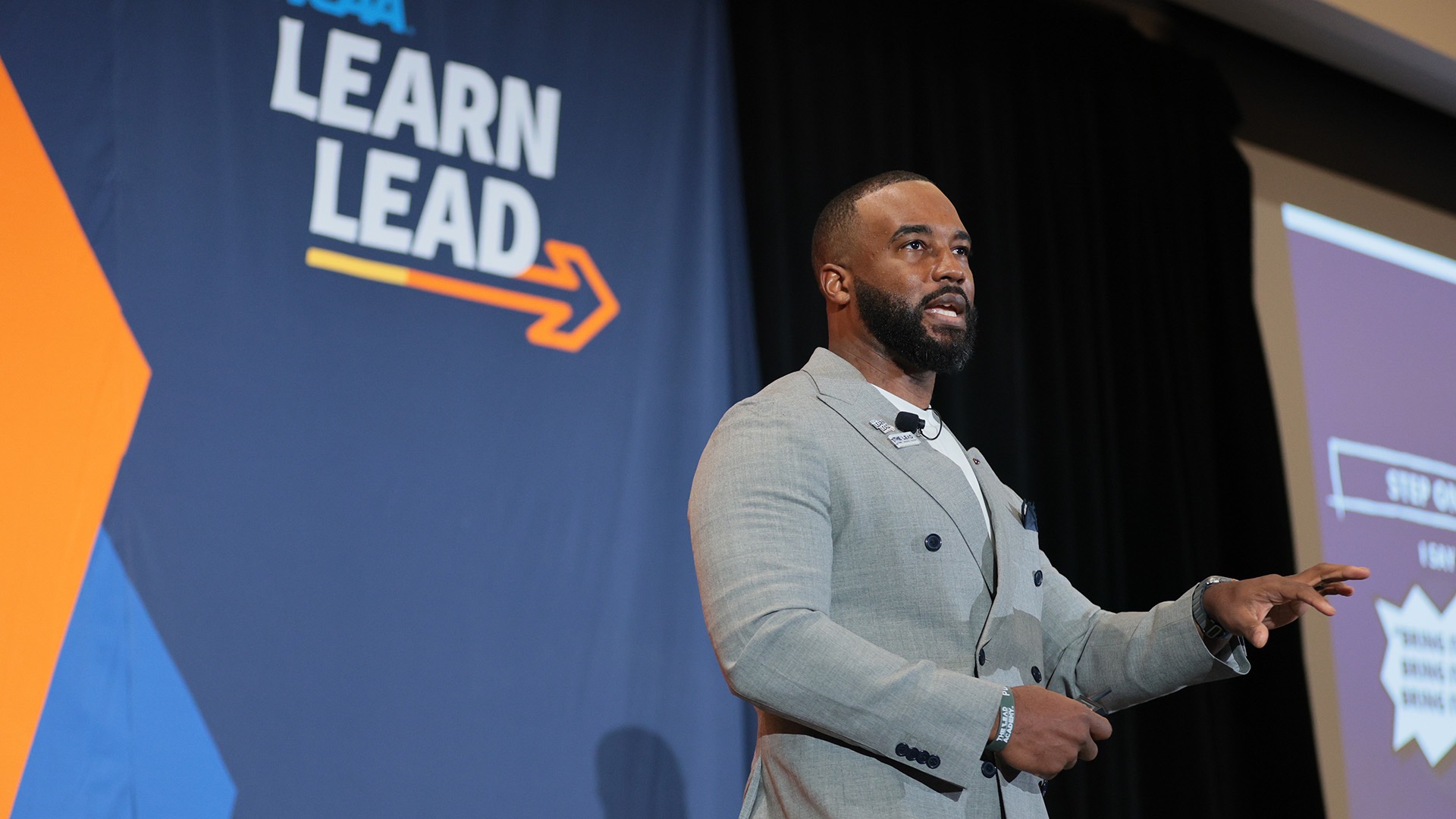 Jeremiah Brown, a former NFL player-turned-leadership speaker, inspired participants to define success through their values, not their job titles.