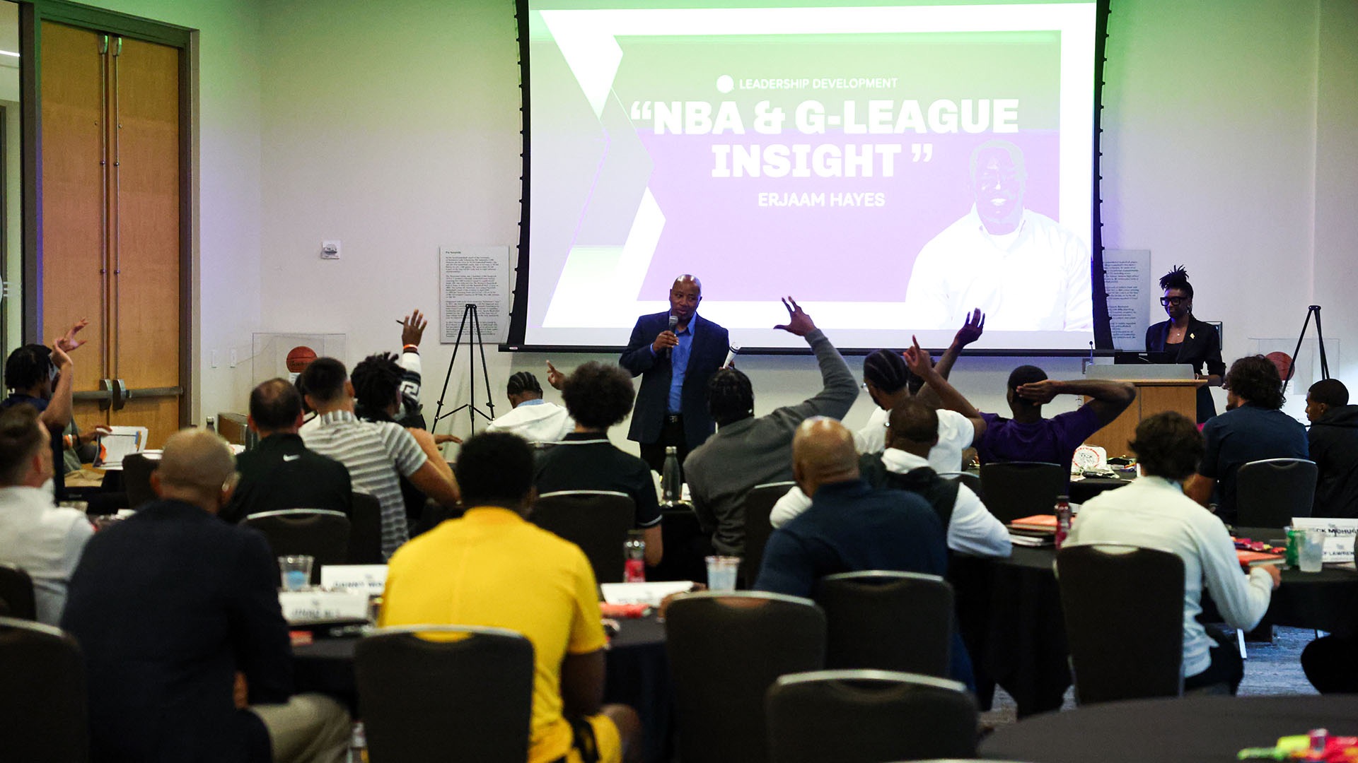 "It's a huge opportunity, probably the best opportunity of my life," Mississippi State's Josh Hubbard said of the NCAA Elite Student-Athlete Symposium for Men's Basketball, which included a session led by NBA Player Development Director Erjaam Hayes.