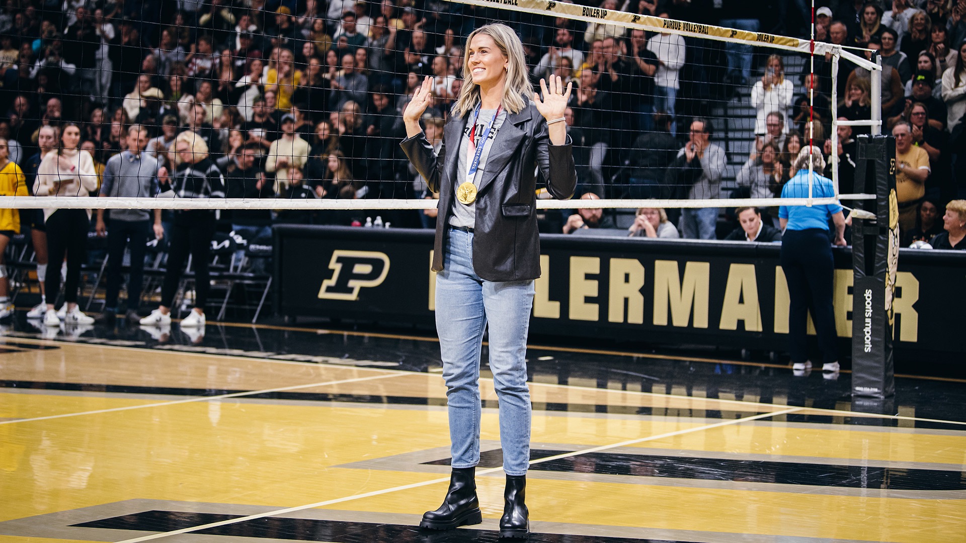 Drews stepped up at the Tokyo Olympics to help lead the U.S. women's national team to its first gold medal in volleyball, showcasing her powerful left arm.