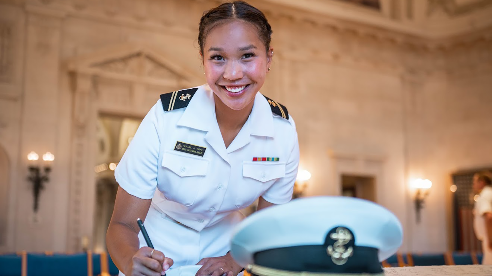 Rhodes Scholar Abigail Ward finds rugby family, connection to culture at Navy