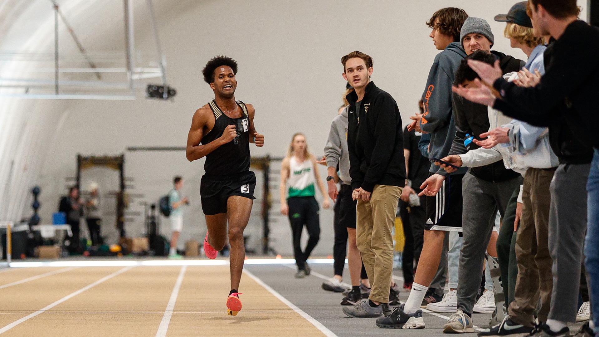 Afewerki Zeru running Indoor Track and Field