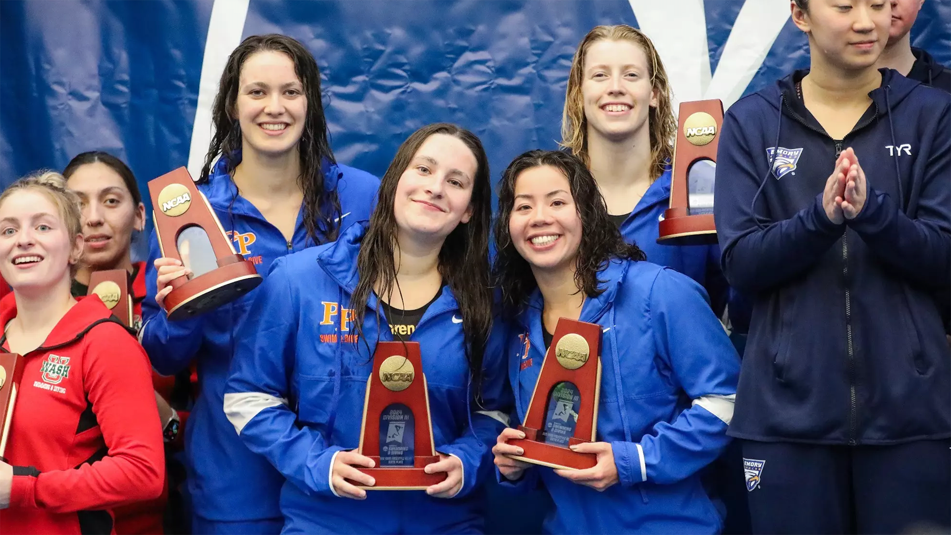 Alexandra Turvey with NCAA Champ Trophy (Photo courtesy of Pomona-Pitzer)