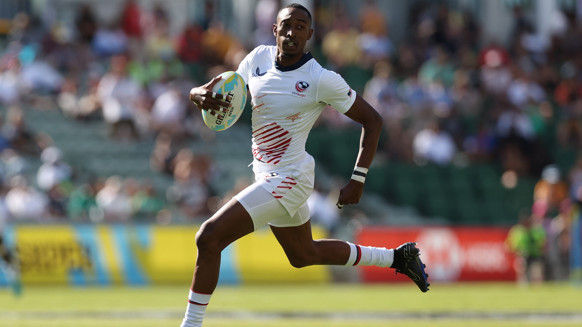 Baker training with the USA Rugby sevens team. His transition from football to rugby wasn't easy, but his dedication and support from the rugby community helped him rise to the top, leading to his selection for three Olympic Games
