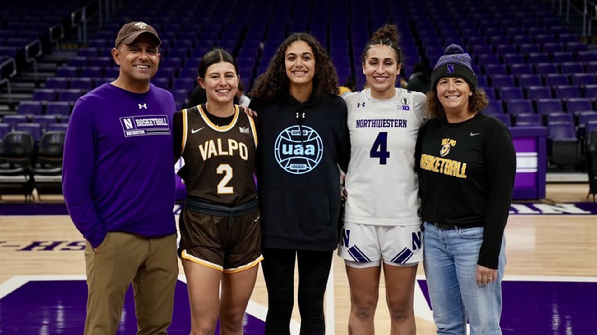 When Jillian and Olivia Brown's teams played each other, over 25 family members showed up for the game, including their younger sister and parents. (Photo courtesy of Olivia Brown)