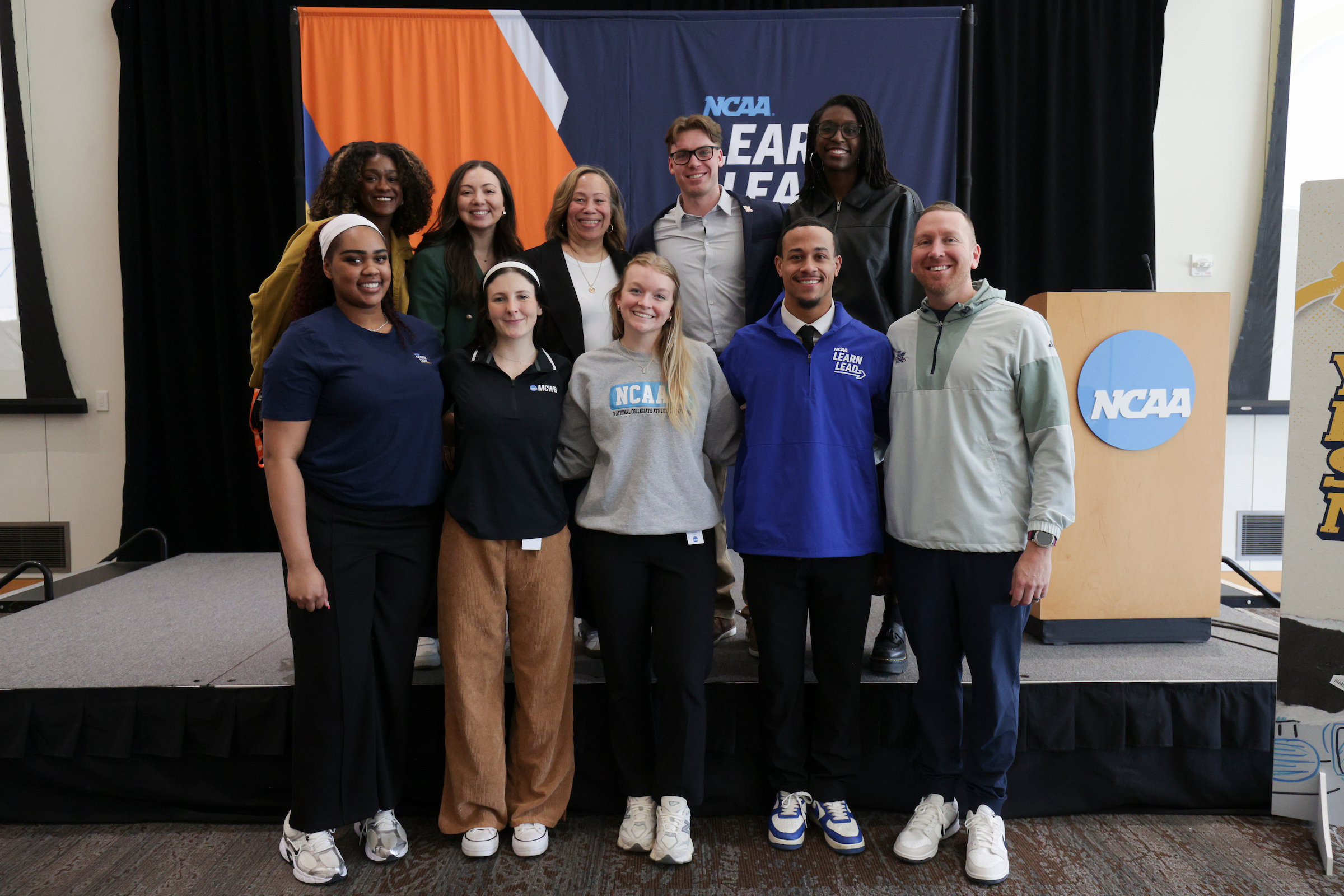 2026 NCAA Legacy Lab attendees pose for a picture.