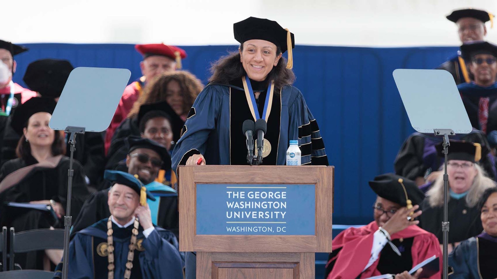 Elana Meyers Tayor returned to the George Washington University