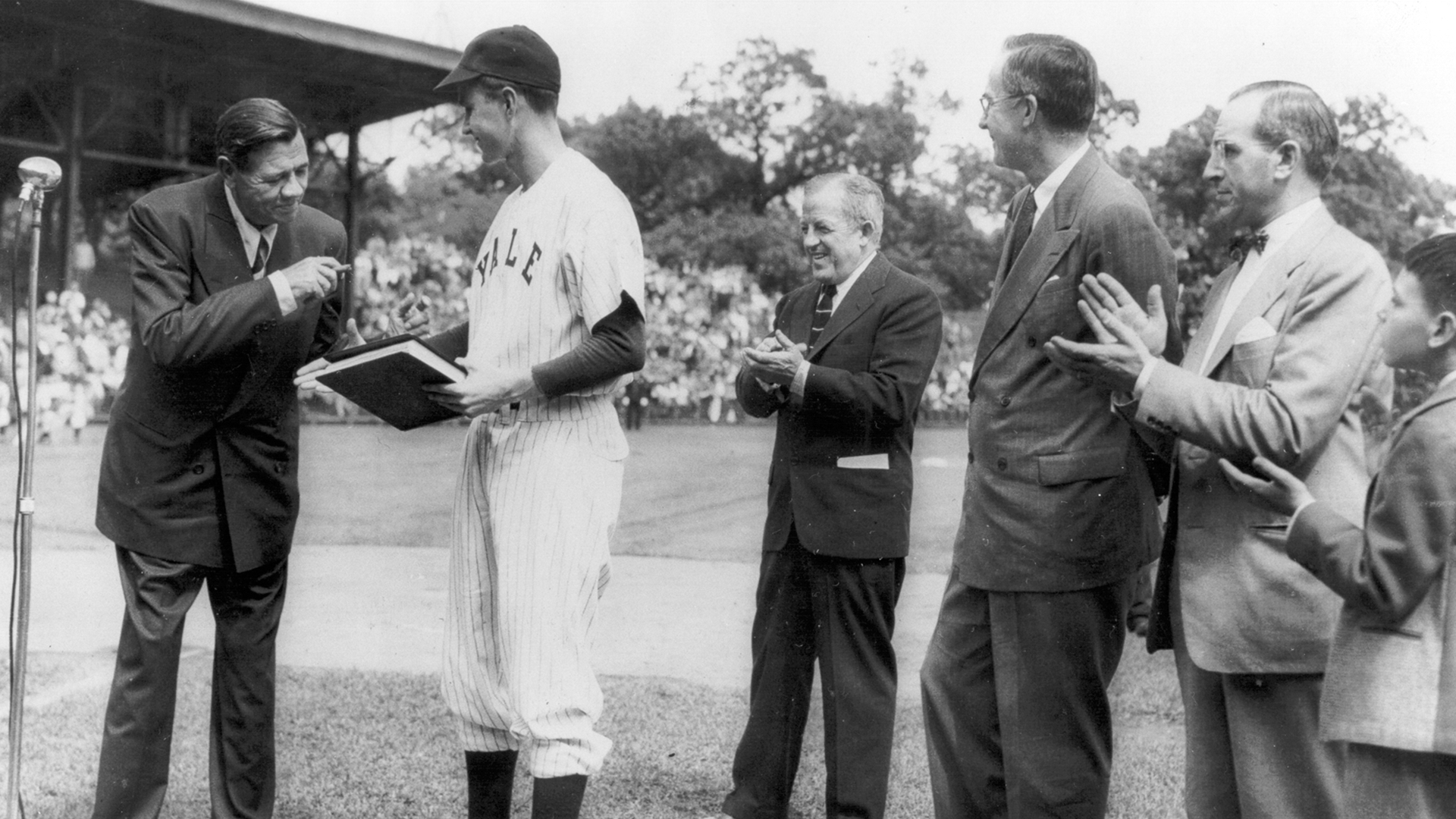 George H. W. Bush (with Babe Ruth). Yale Baseball.