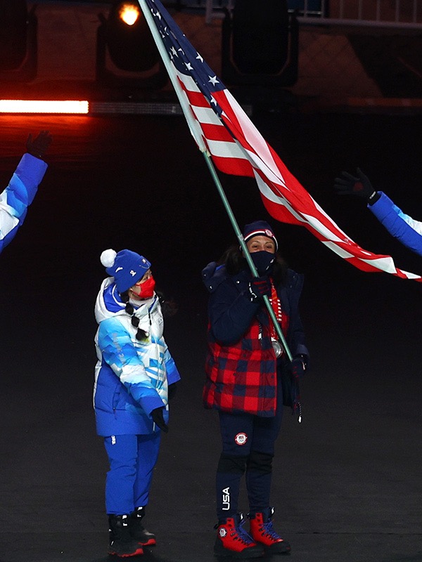 Elana Meyers Taylor was selected as the flagbearer for the United States