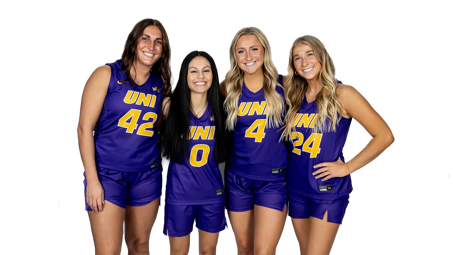 Grace Boffeli (from left), Maya McDermott, Emerson Green and Kayba Laube have formed a tight bond as teammates. (Photos courtesy of Grace Boffeli)