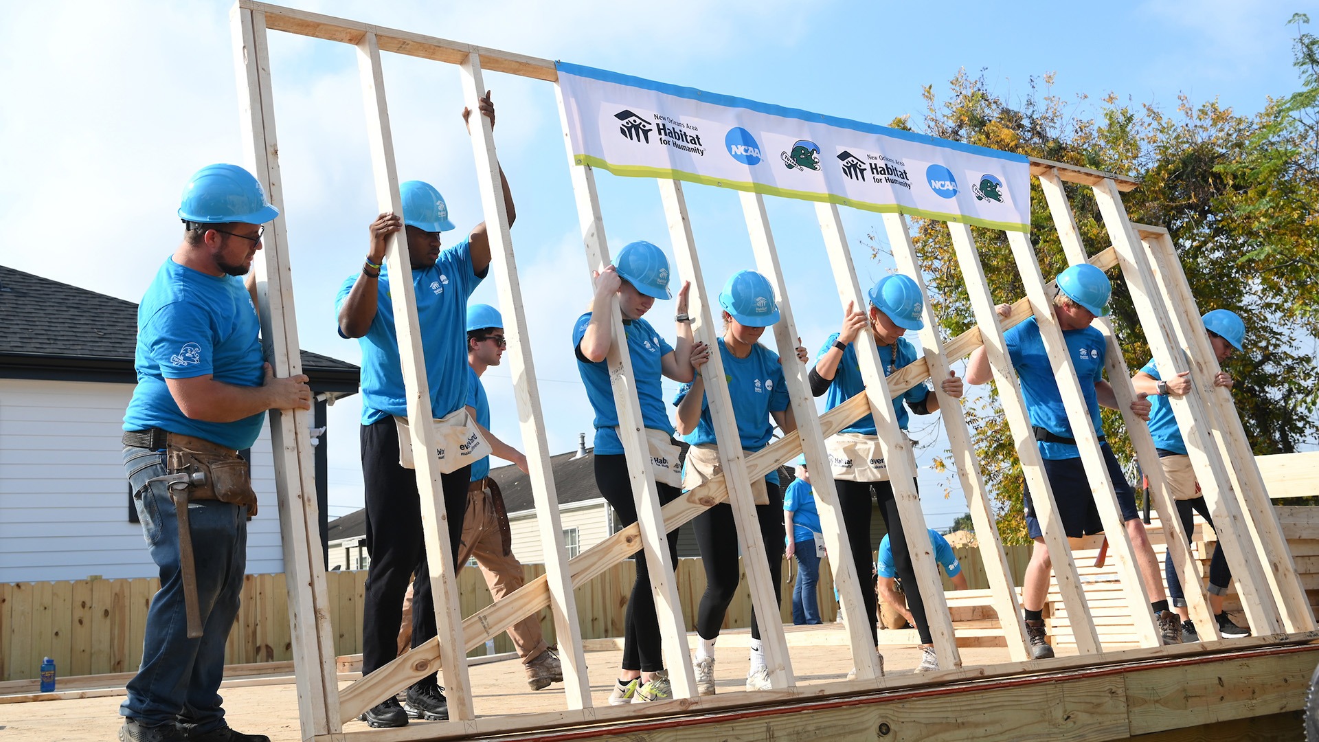 Tulane student-athletes build hope and a home