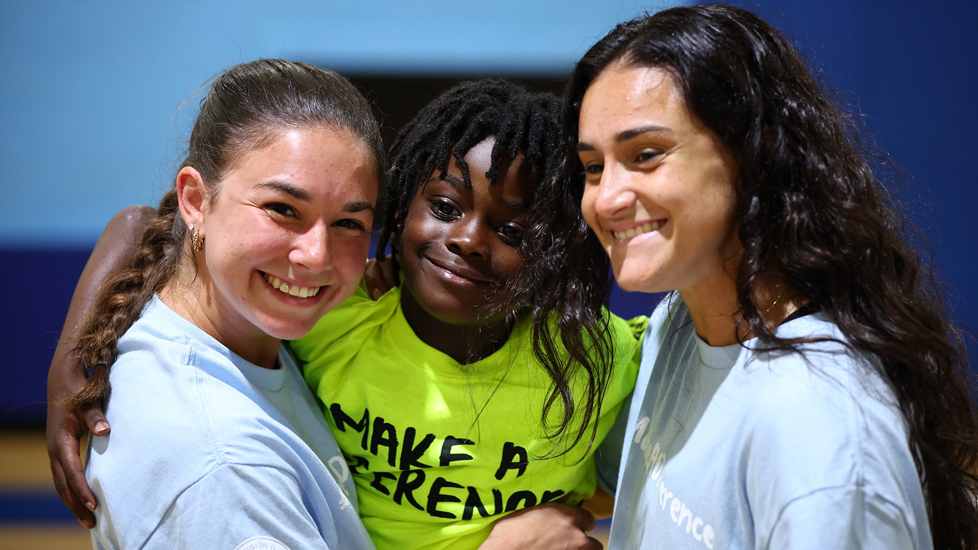 The Adelphi women's lacrosse team visits the Boys and Girls Club during the 2024 NCAA Division II Championships Festival in Orlando, FL. Jamie Schwaberow/NCAA Photos
