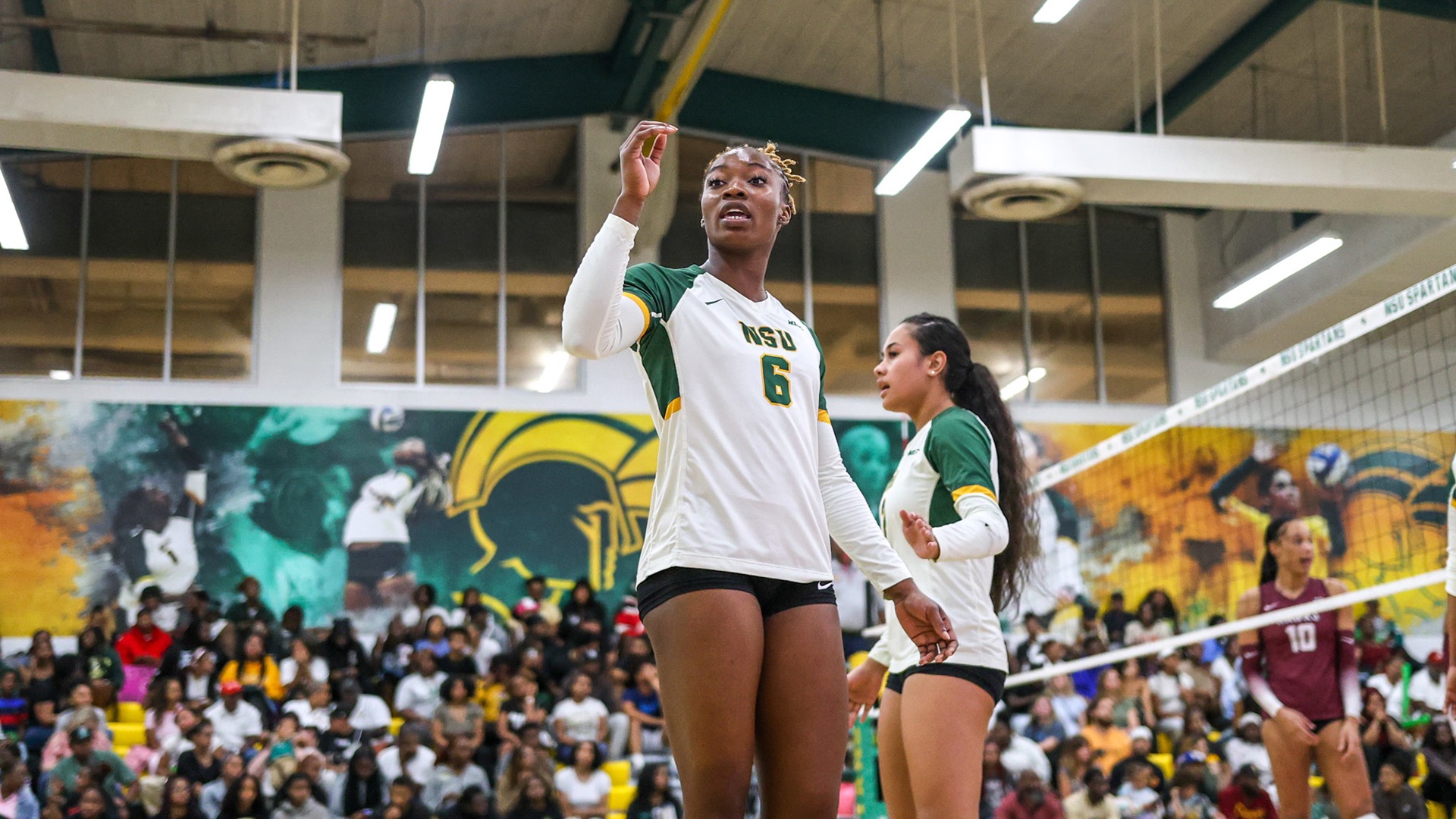 Adlene Jideofor led Norfolk State volleyball in solo blocks (15), block assists (59) and total blocks (74.0) in 2024. (Photos courtesy of Norfolk State)