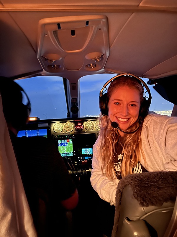"I'm always a go-getter. I never limit myself to anything. And so I went for (my pilot's license), and I love it," Hughbanks said.