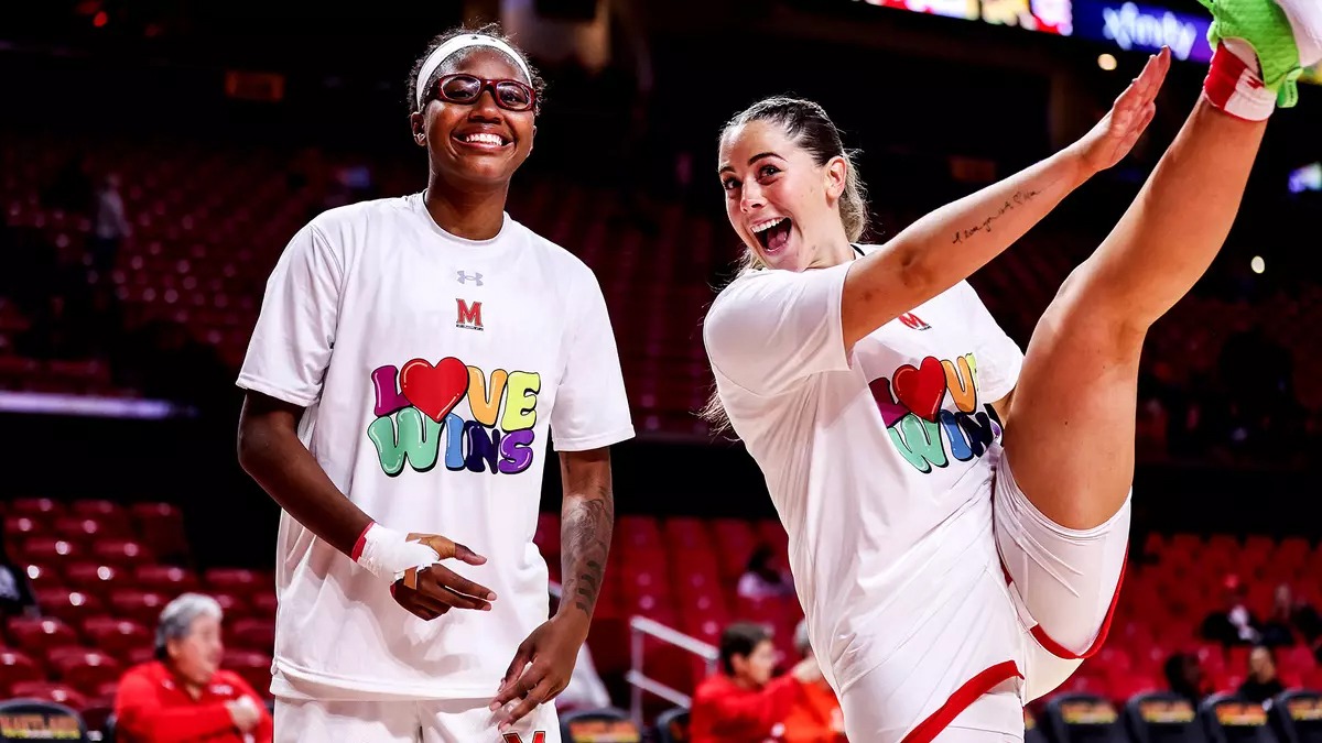 Maryland Women's Basketball - Shyanne Sellers and teammate