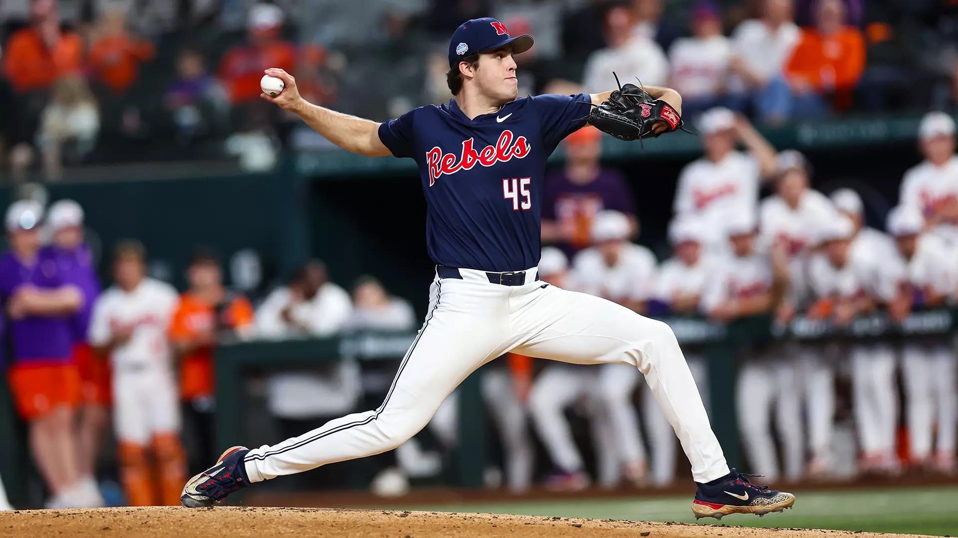 With a 4.0 GPA in biological sciences, Nichols excelled on and off the field at Ole Miss. In 2025, he was one of two recipients of the NCAA Walter Byers Graduate Scholarship, the Association's top academic honor. (Photo courtesy of Ole Miss)