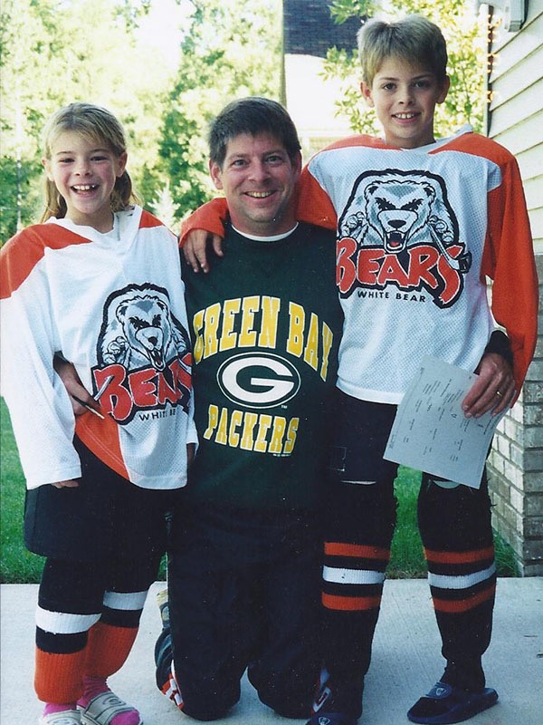 Doyle bonded with her dad and brother through hockey as a child. (Photo courtesy of Melissa Doyle)