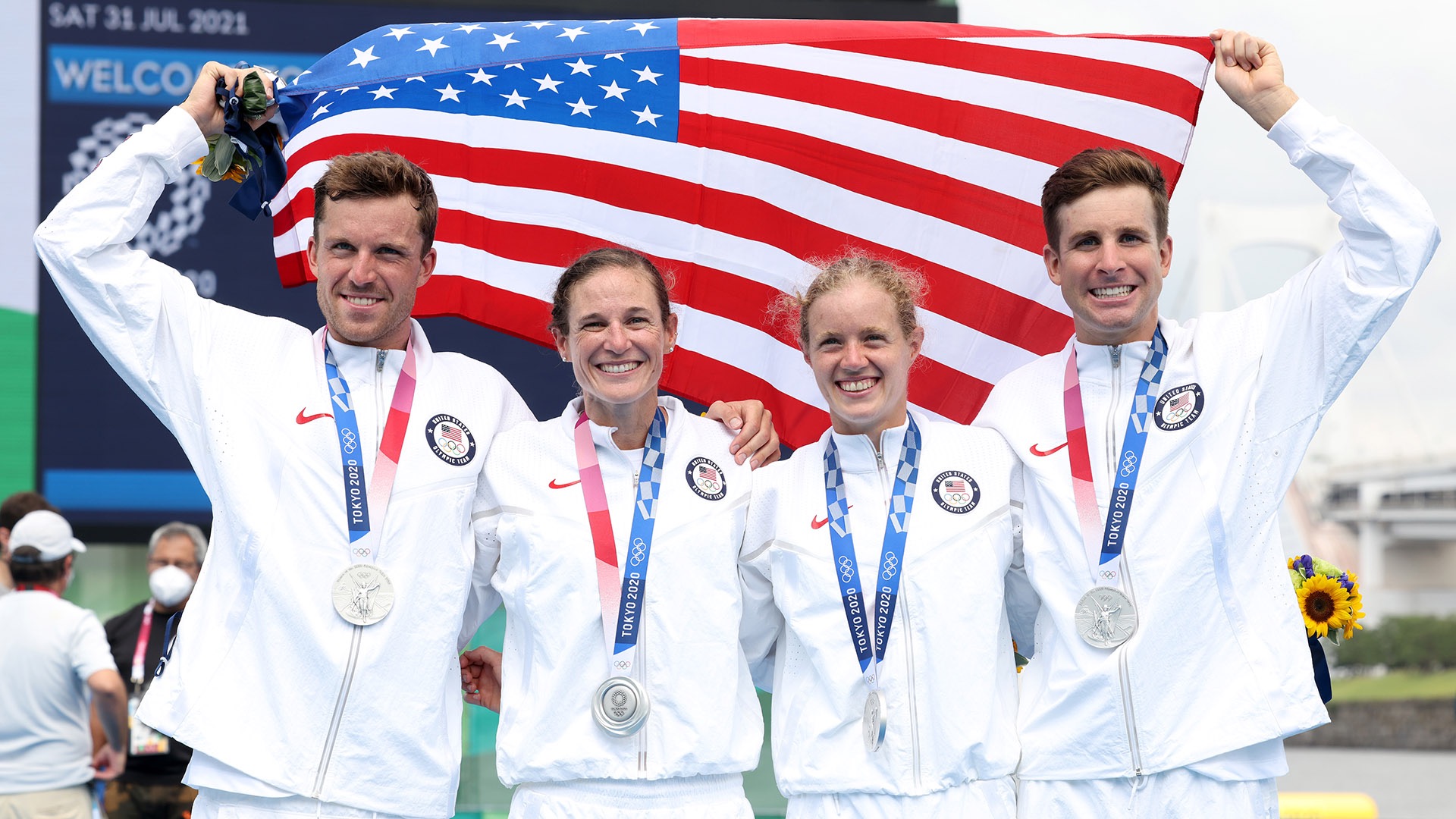 In his Olympic debut, Pearson was a member of the mixed relay team that won the silver medal in Tokyo.