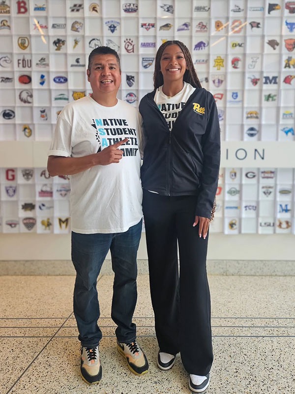 Jones attended the inaugural Native Student-Athlete Summit in June at the NCAA national office in Indianapolis. (Photo courtesy of Jones)