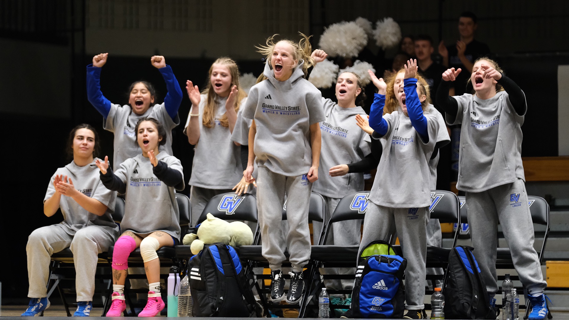 Mortimer said having supportive teammates has made her collegiate experience more enjoyable. (Photo courtesy of Grand Valley State)