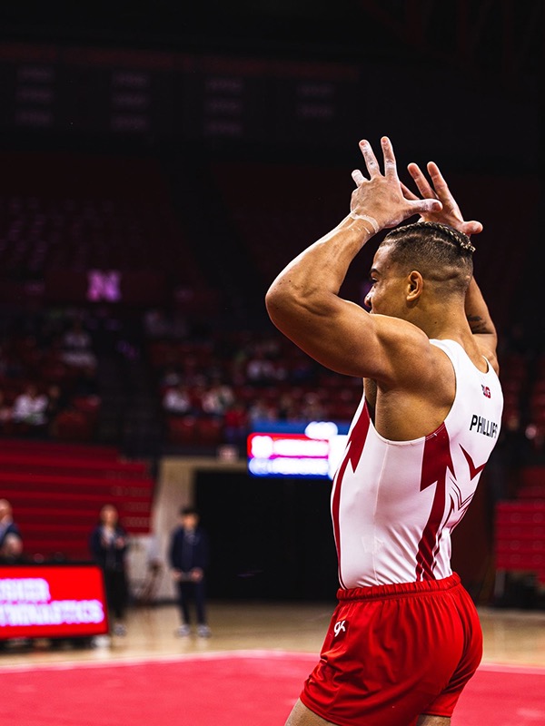 Phillips has become known in the gymnastics community for his creative routines and fun transitions.