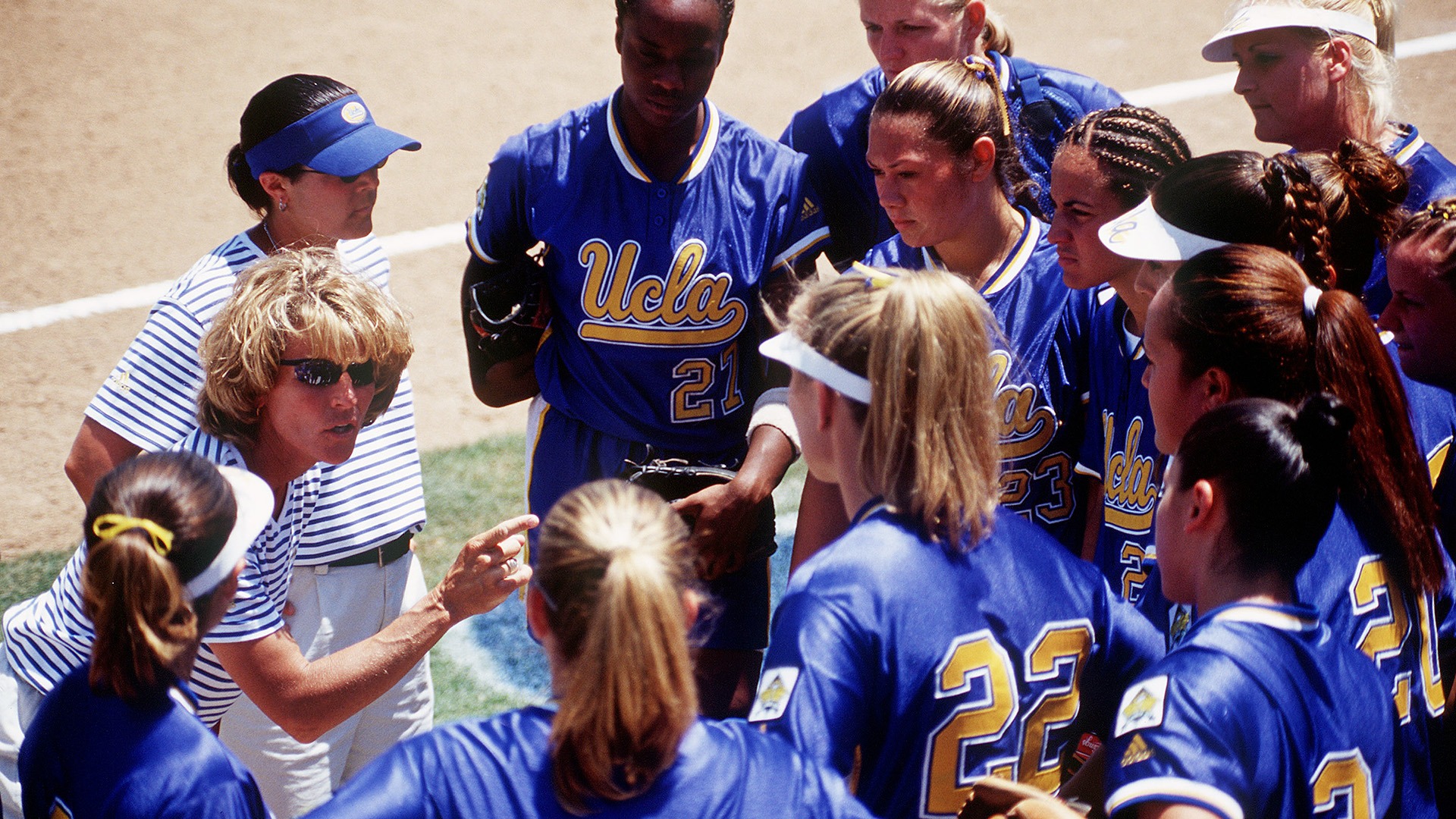 Legendary softball coach Sue Enquist, who guided UCLA to 11 national championships, has brought her expertise in team culture to the U.S. volleyball team, helping the players "out-team" the competition on their way to the gold medal match. (Photo by Chris Landsberger / NCAA Photos)