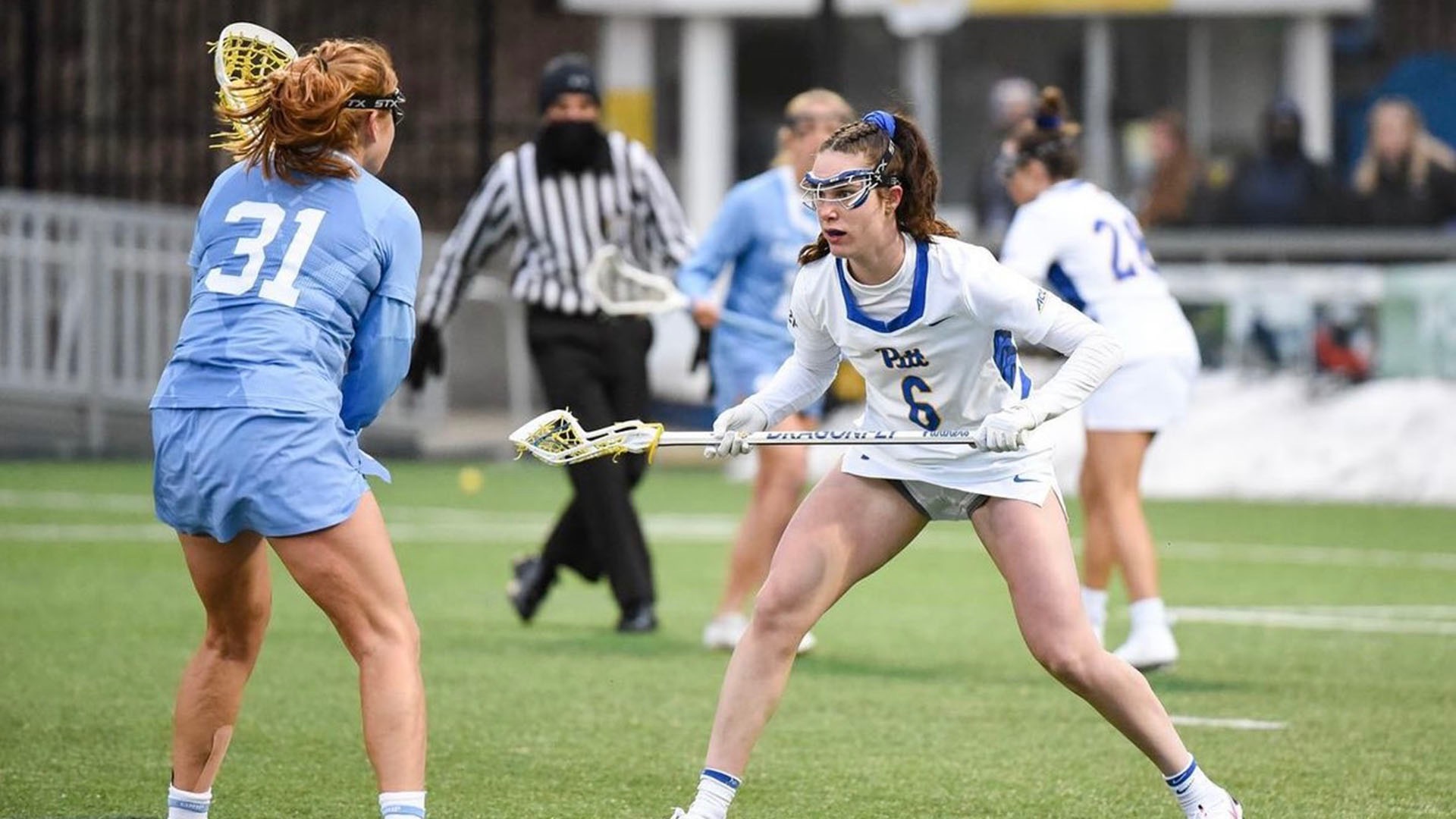 Empowered by her coach in an inaugural program, Pitman helped build Pitt's lacrosse team. (Courtesy of Therese Pitman)