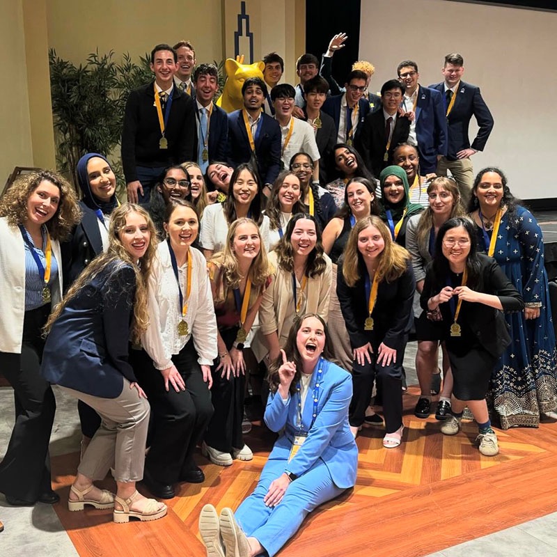 Pitman finds joy and fulfillment working with her student-athletes. She led the 2024 Hesselbein Global Academy for student leadership and civic engagement. (Courtesy of Therese Pitman)
