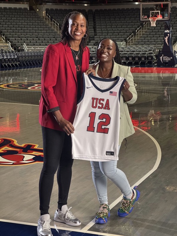 At Catchings' first camp, the mother of a player named Tanisha told Catchings that Tanisha was born with a hearing disability, loved basketball and was super shy. She asked if Catchings could be her mentor. "Now this is 20-plus years that she's been in my life and I've been in hers," Catchings said.