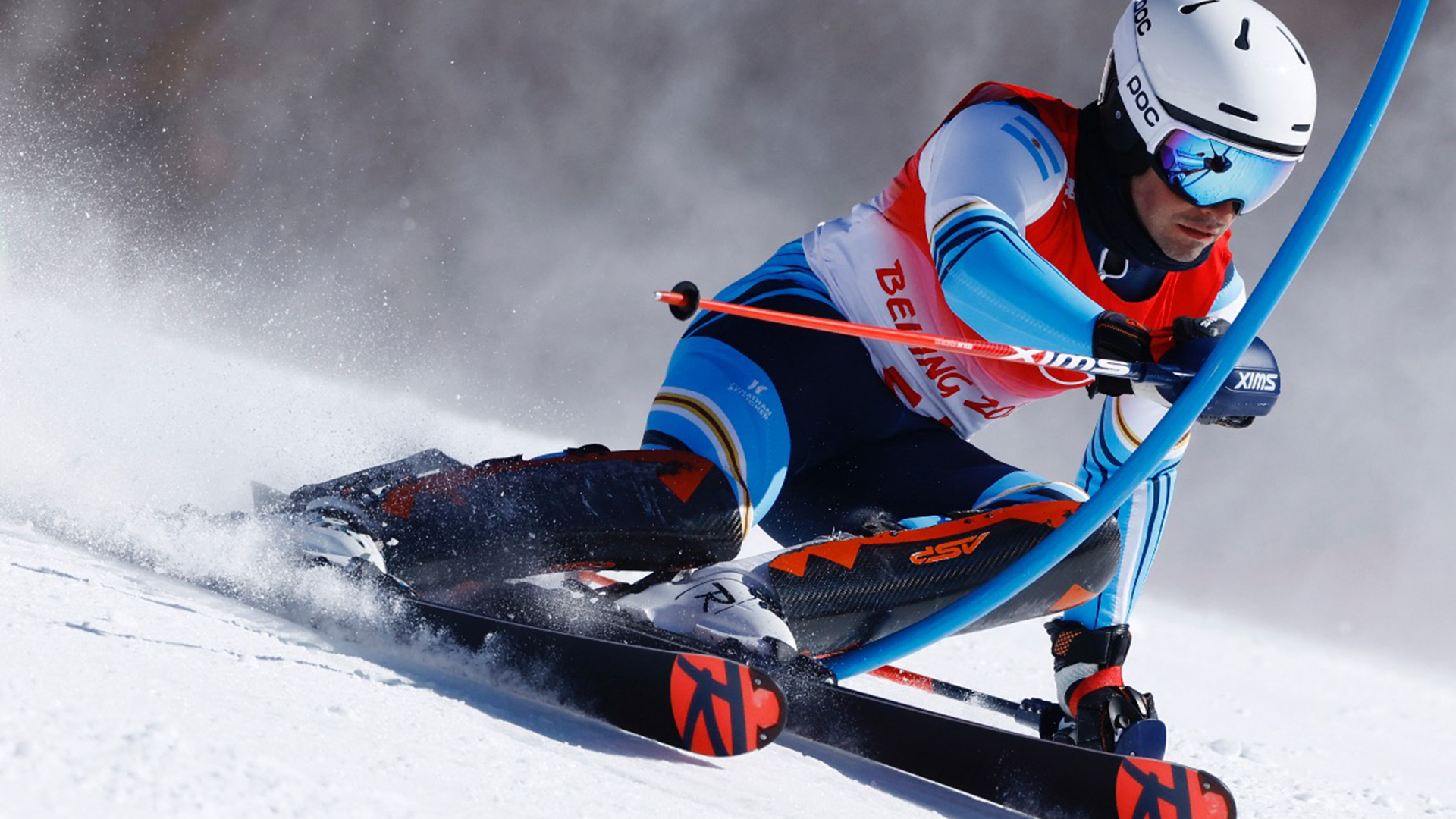 Tomas Birkner de Miguel competes for the Argentinian national team in the 2022 Winter Olympics in Beijing. (Photo courtesy of Tomas Birkner de Miguel)