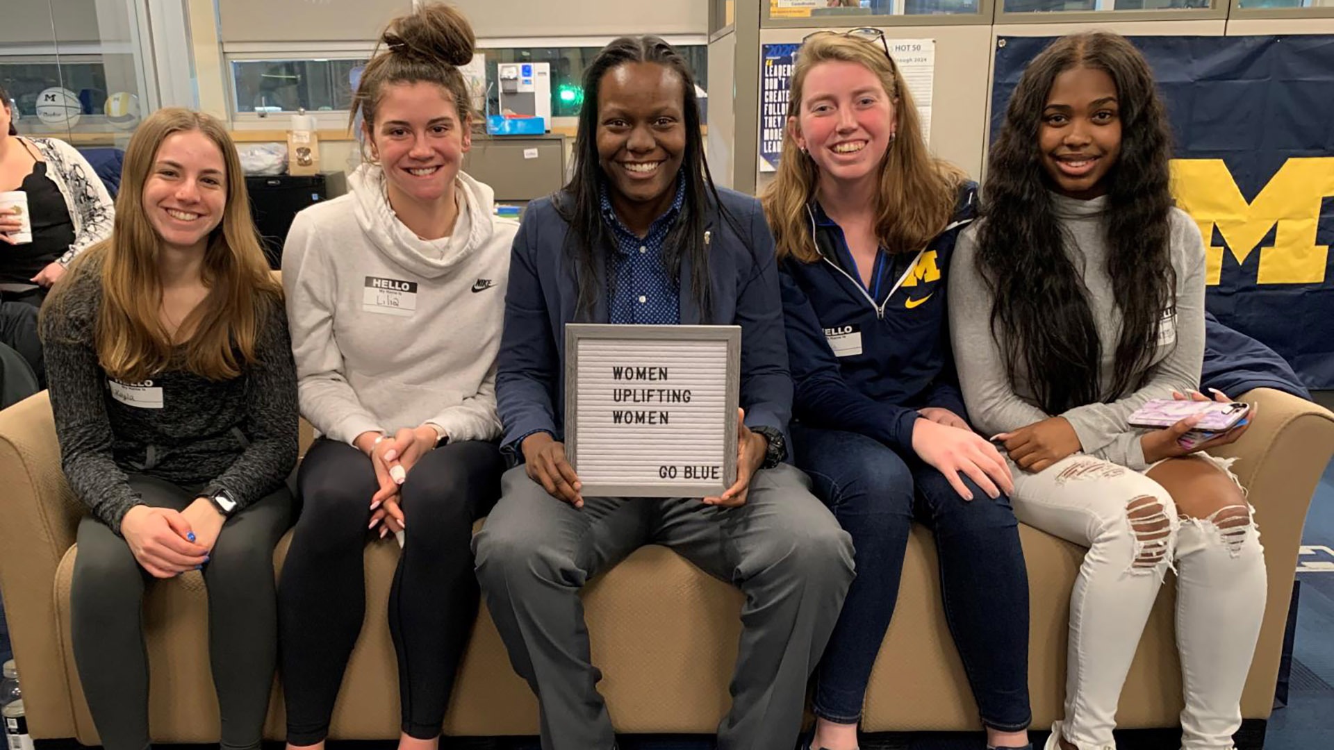 Michigan student-athletes participate in an Athletes Connected event.