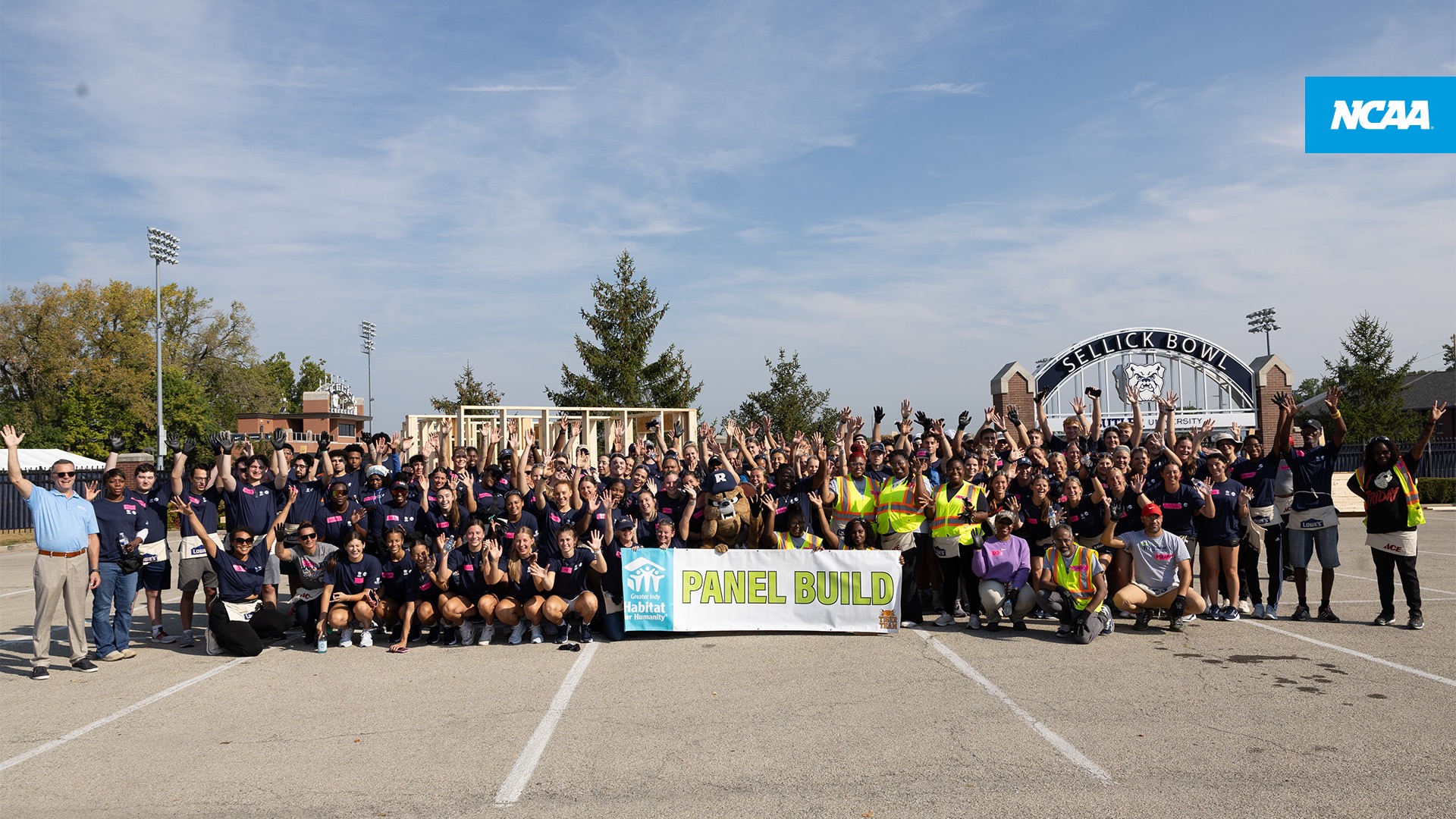 Butler student-athletes volunteer with Habitat for Humanity to build up Indianapolis community