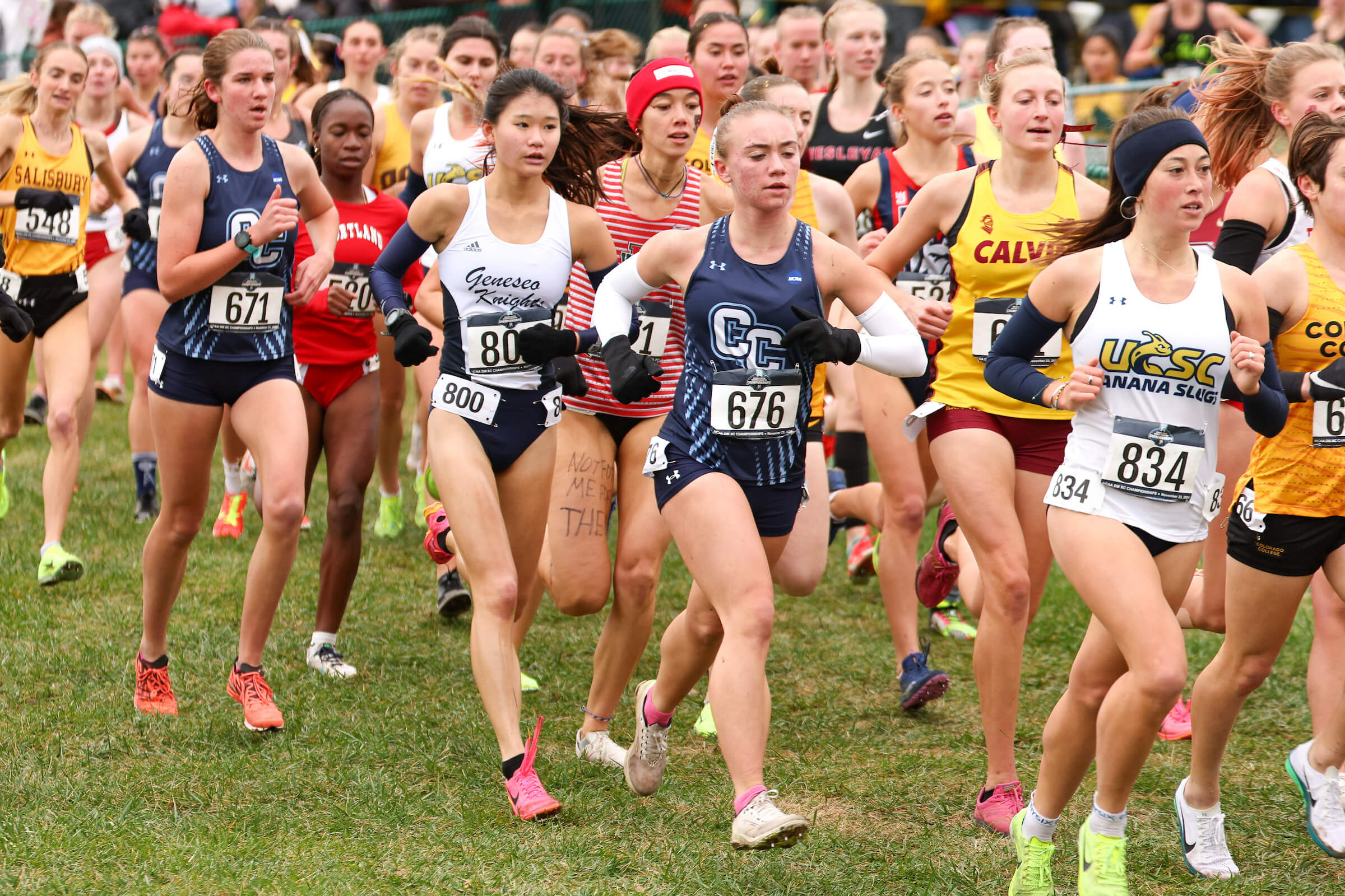 TERRE HAUTE, INDIANA - NOVEMBER 23: Abby Williams #676 of the Connecticut College Camels during the Division III Men’s and Women’s Cross Country Championship held at the LaVern Gibson Championship Cross Country Course at the Wabash Valley Family Sports Center on November 23, 2024 in Terre Haute, Indiana. (Photo by Michael Hickey/NCAA Photos via Getty Images)