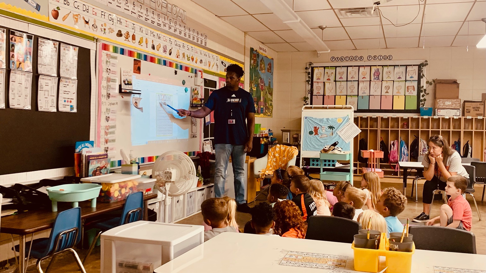 Crosby teaches his third grade class at Grover Cleveland Elementary School in Erie, Pennsylvania. (Photo courtesy of Dorian Crosby)