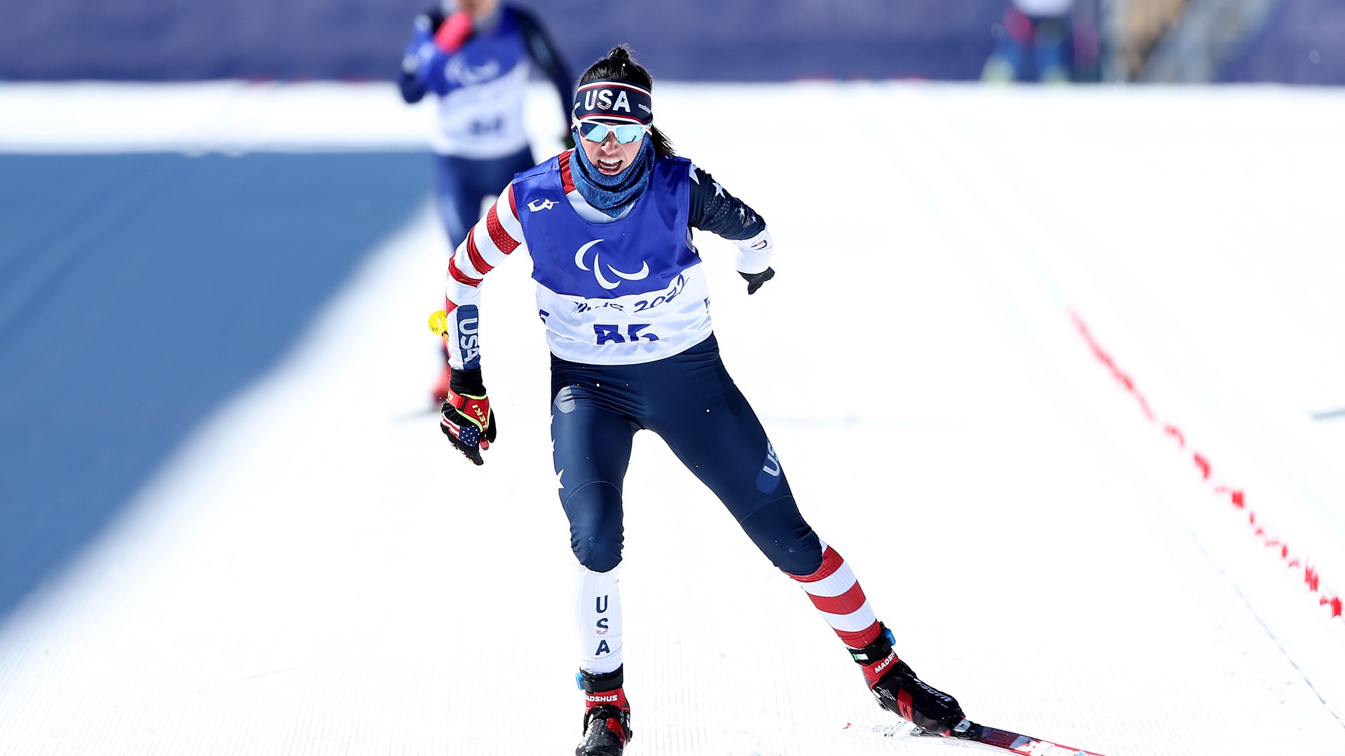 Dani Aravich is making her second appearance in the Winter Paralympic Games as a cross-country skier. (Photo by Lintao Zhang / Getty Images)
