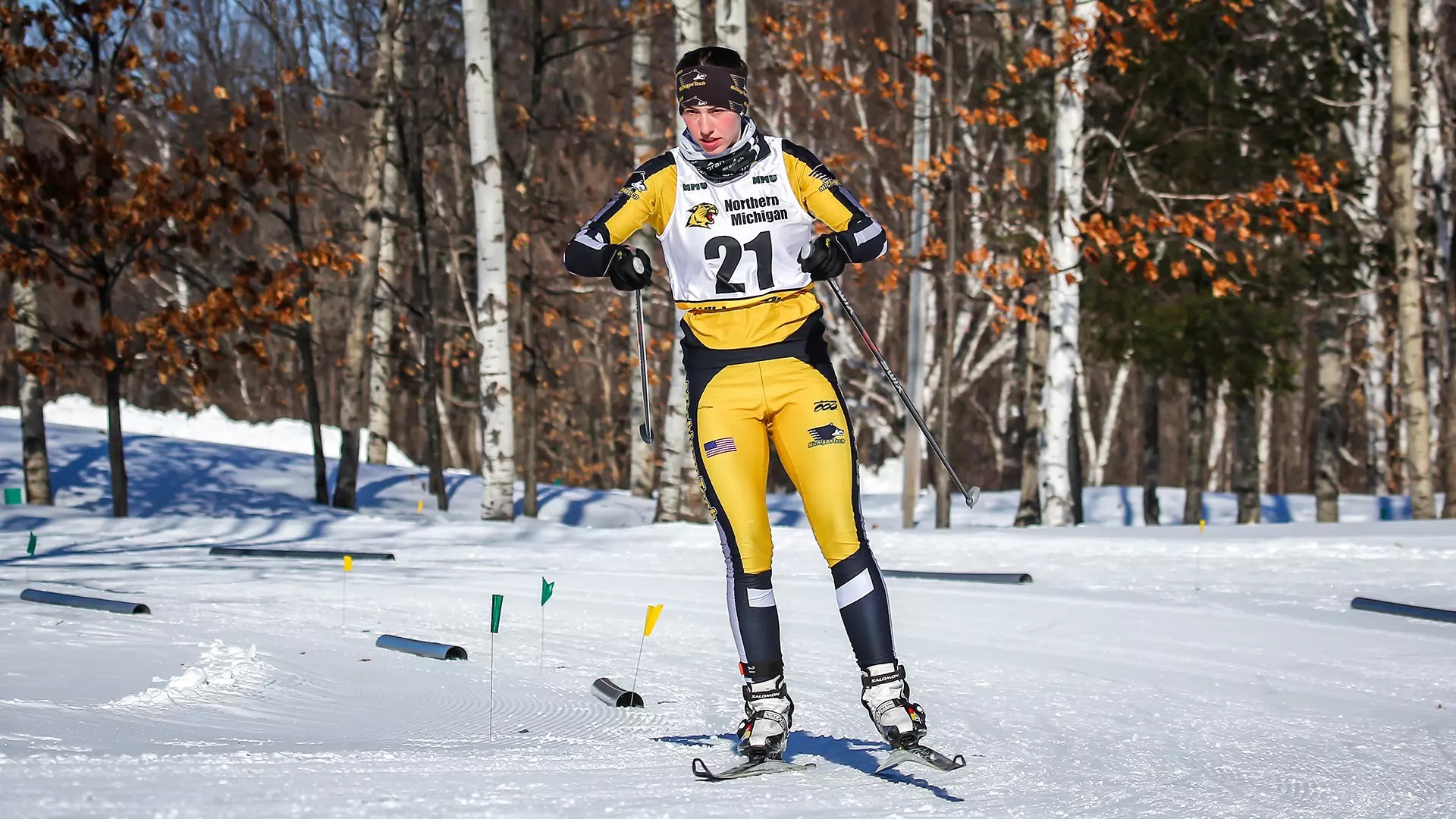 Deedra Irwin was recruited as a distance runner by Michigan Tech and eventually joined the ski team as a walk-on. (Photo courtesy of Michigan Tech)