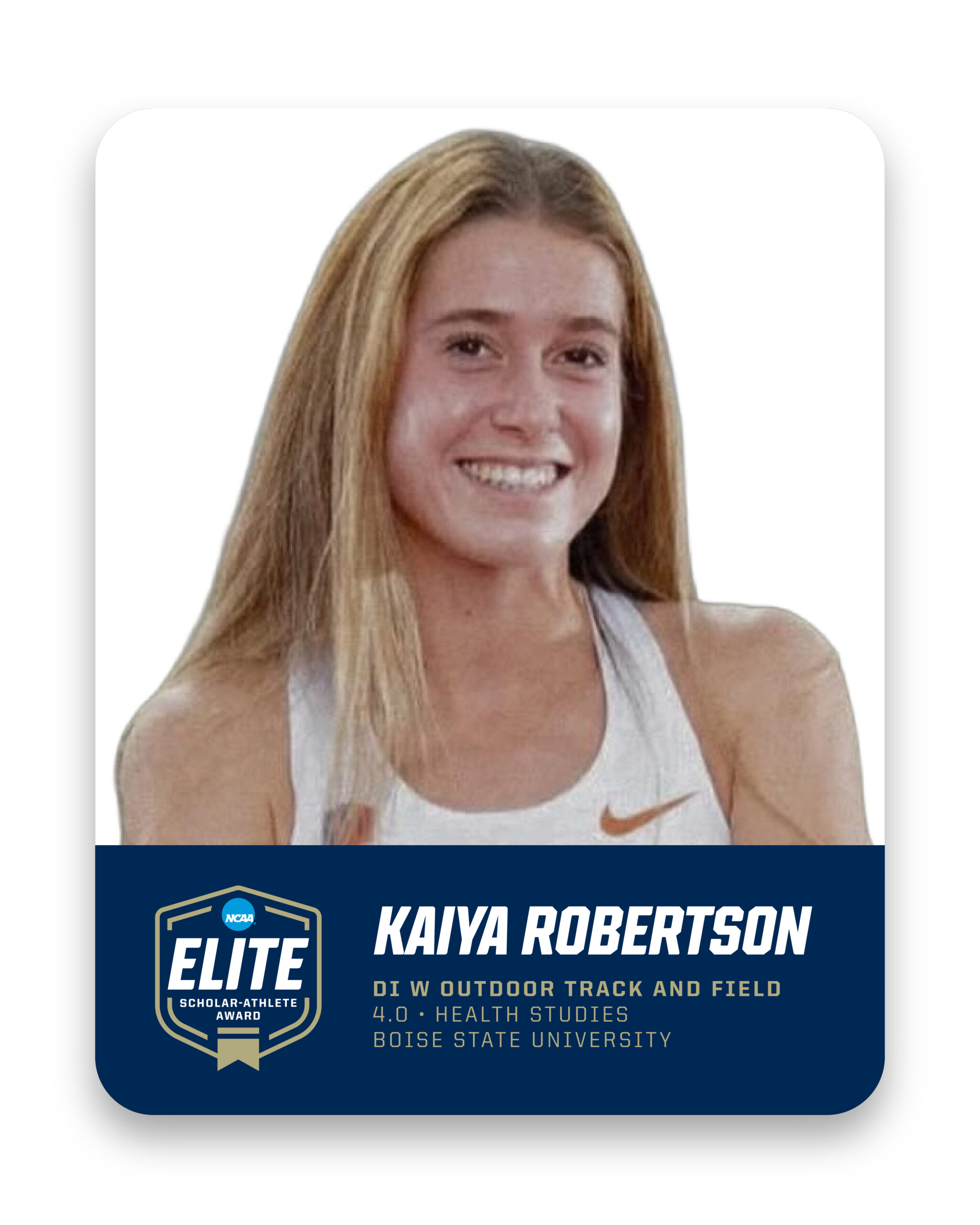 2025-26 Elite Scholar-Athlete: Kaiya Robertson DI W Outdoor Track and Field