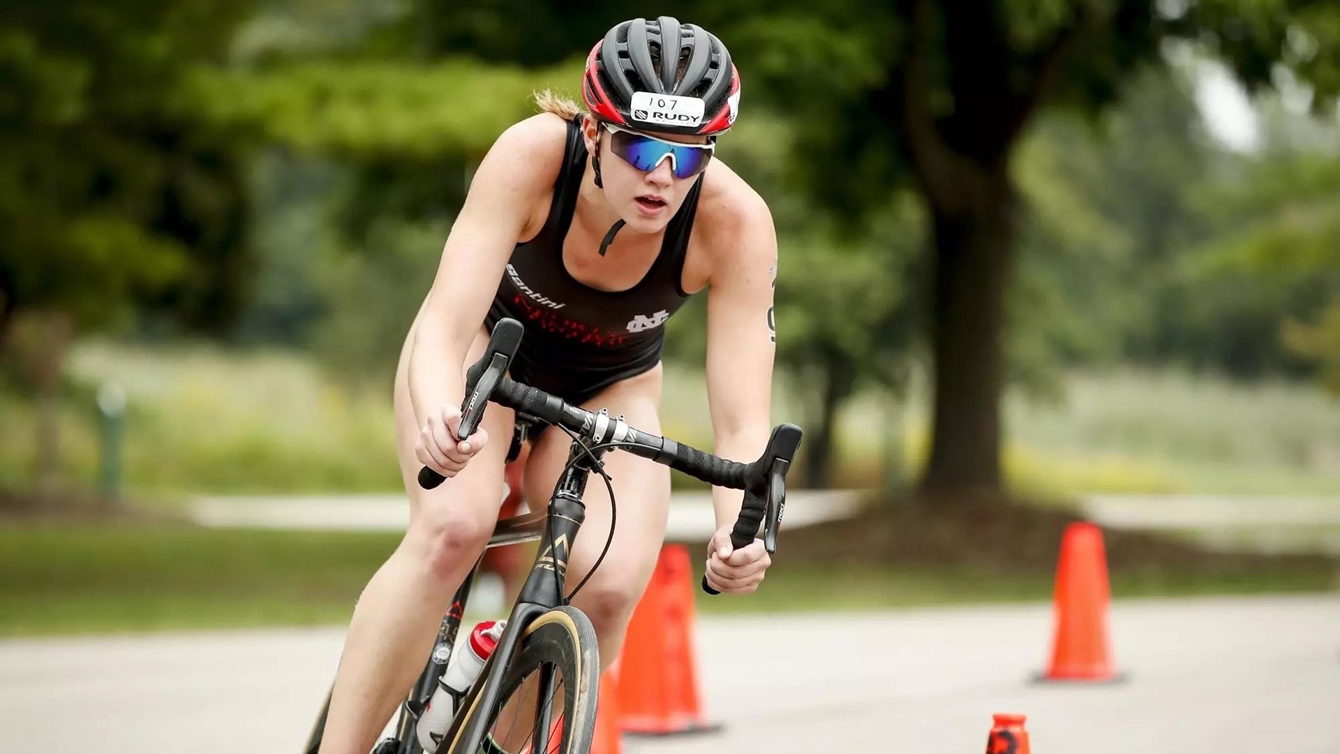 Poe credits the support of her North Central coaches and teammates for her success as a triathlete. (Photo courtesy of North Central)