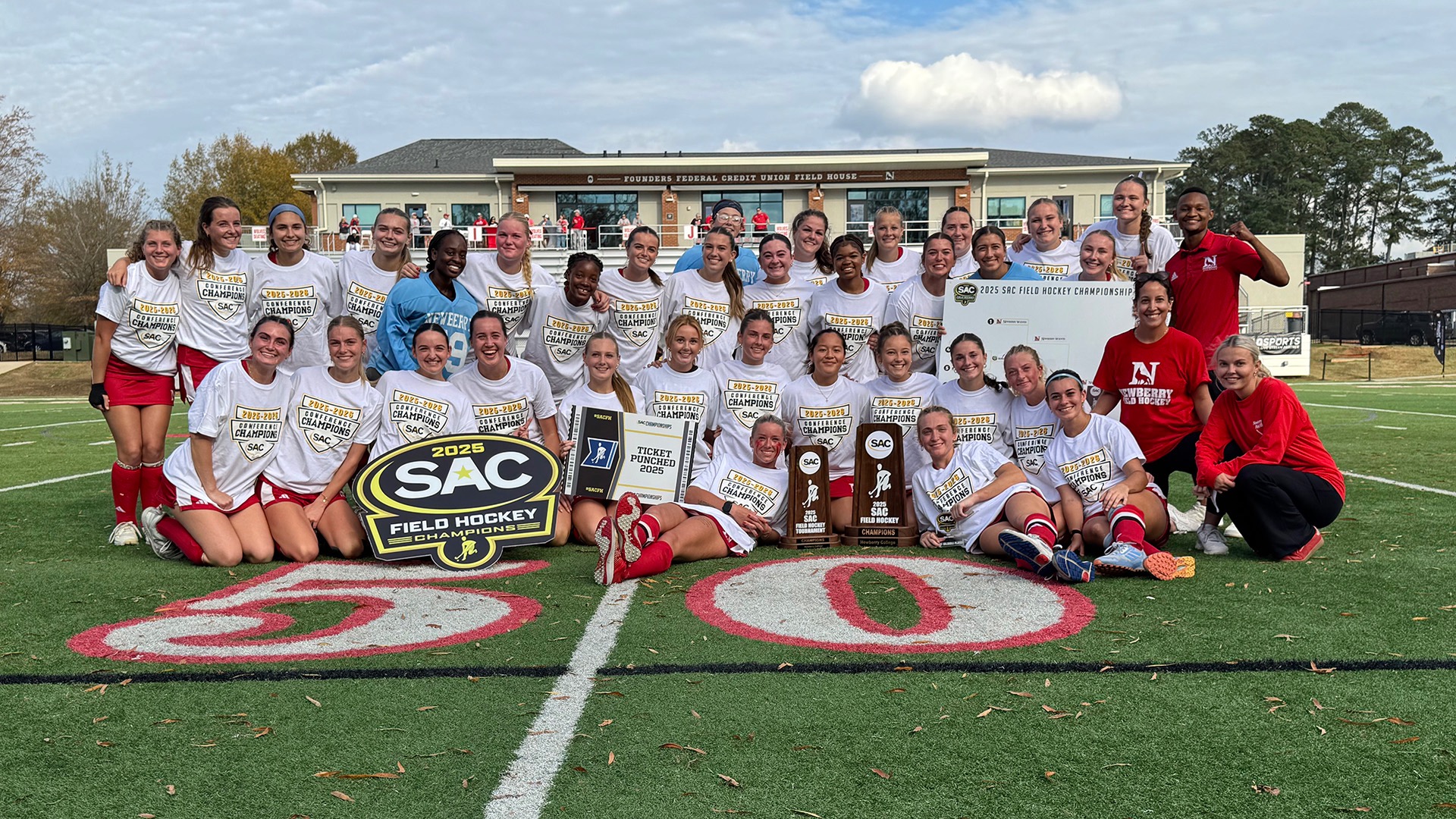 Newberry's field hockey team won the South Atlantic Conference field hockey tournament in 2025. (Photo courtesy of the South Atlantic Conference)