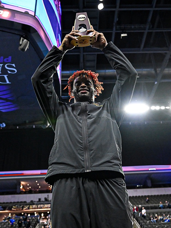 Gannon's Dorian Crosby fulfilled a goal by winning a national championship. (Photo courtesy of Gannon)
