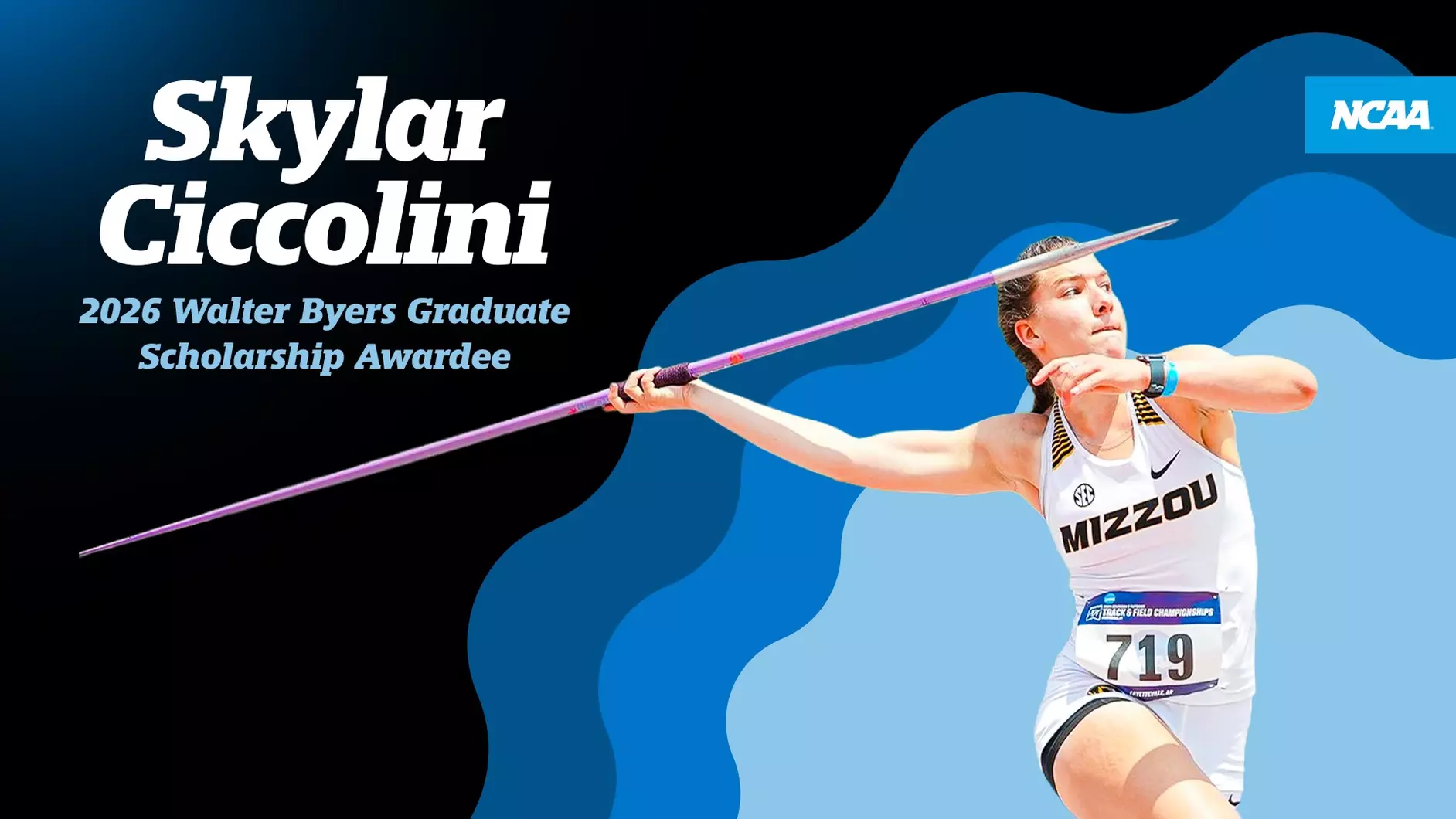 Missouri’s Skylar Ciccolini earns NCAA Walter Byers Graduate Scholarship while building a life of impact