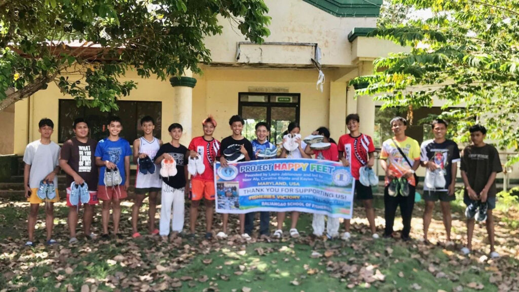 Project Happy Feet donation to the Baliango School of Fisheries in the Philippines